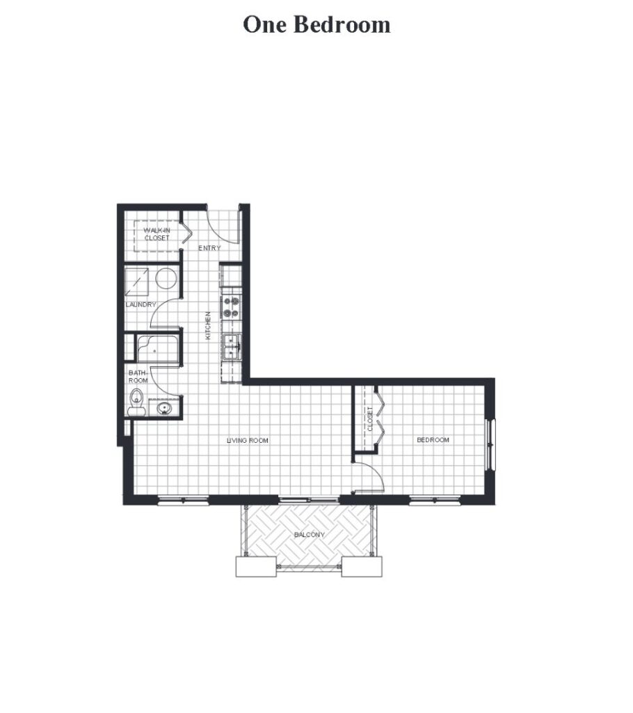 One Bedroom Lanark Lifestyles luxury apartment floorplan
