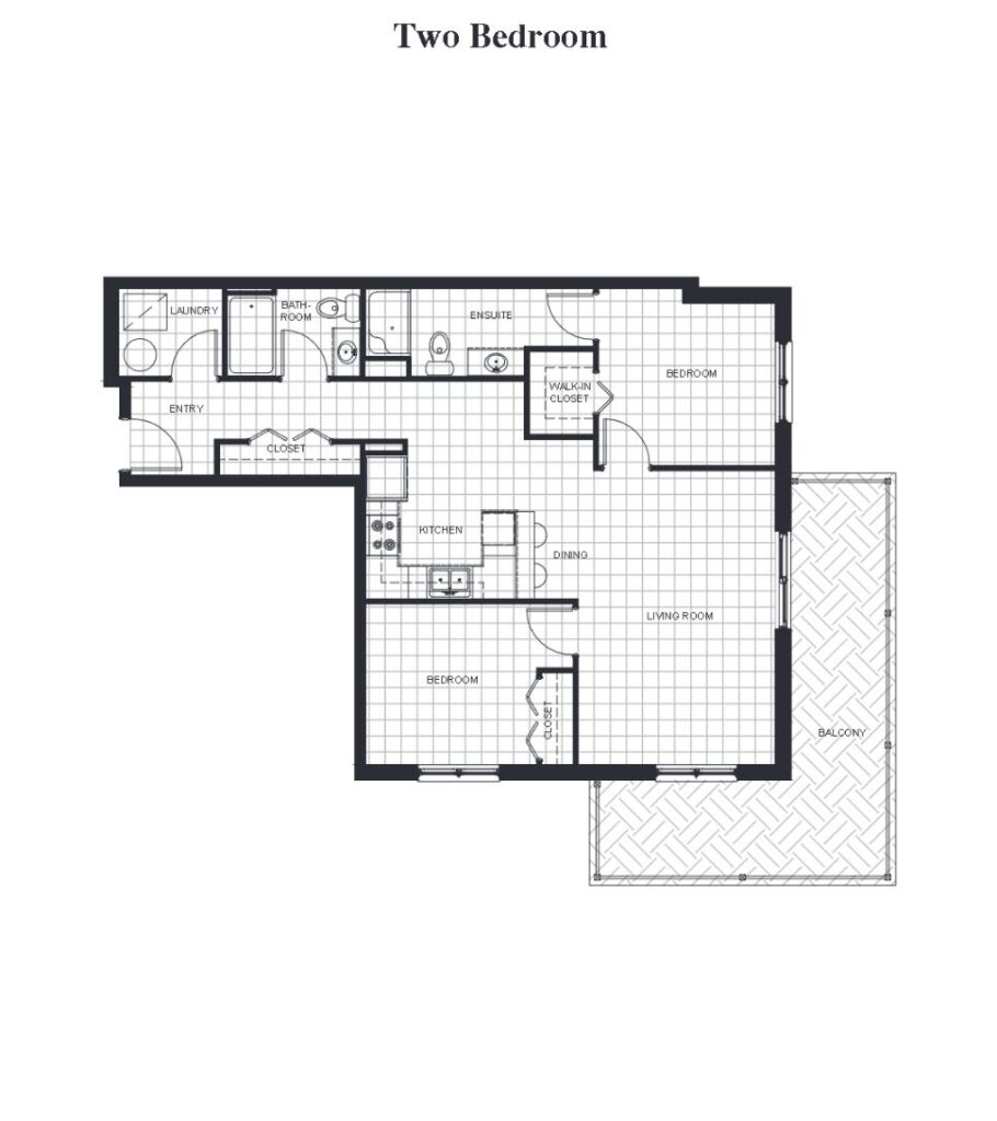 Two Bedroom Lanark Lifestyles luxury apartment floorplan